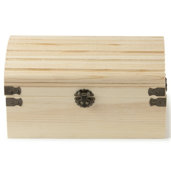 9" Ornate Wood Treasure Chest by Make Market