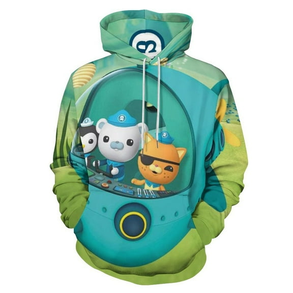 The Octonauts Unisex Sweatshirts Loose Pullover Sweater Hooded Hoodie 3D Printing Jacket Winter Fall Clothes S