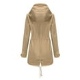 thumbnail image 3 of Vedolay Raincoat for Women Autumn Solid Color Pocket Hooded Windbreaker A,L, 3 of 4