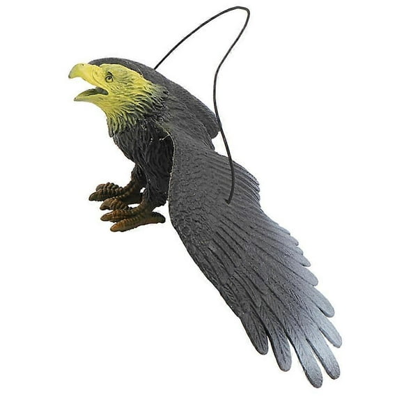 Flying Falcon Decoy Lifelike Flying Hawk Decoy Hanging Strings Eagle Shaped Yard Eagle Ornament Fake Cat Bird