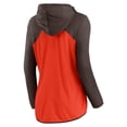 thumbnail image 3 of Women's Fanatics Orange/Brown Cleveland Browns Script Full-Zip Hoodie, 3 of 3