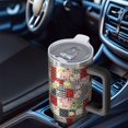 thumbnail image 6 of 40oz Pioneer Flower Floral Print Pattern Insulated Tumbler with Handle, BPA-Free Leak Proof Lid and Straws, Double Wall Vacuum, Hot 12h/Cold 34h, 6 of 6