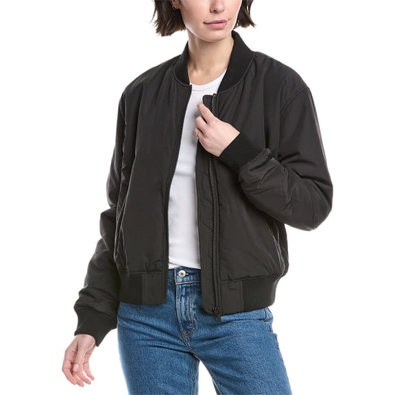 THE UPSIDE womens Kita Bomber Jacket, XXS, Black