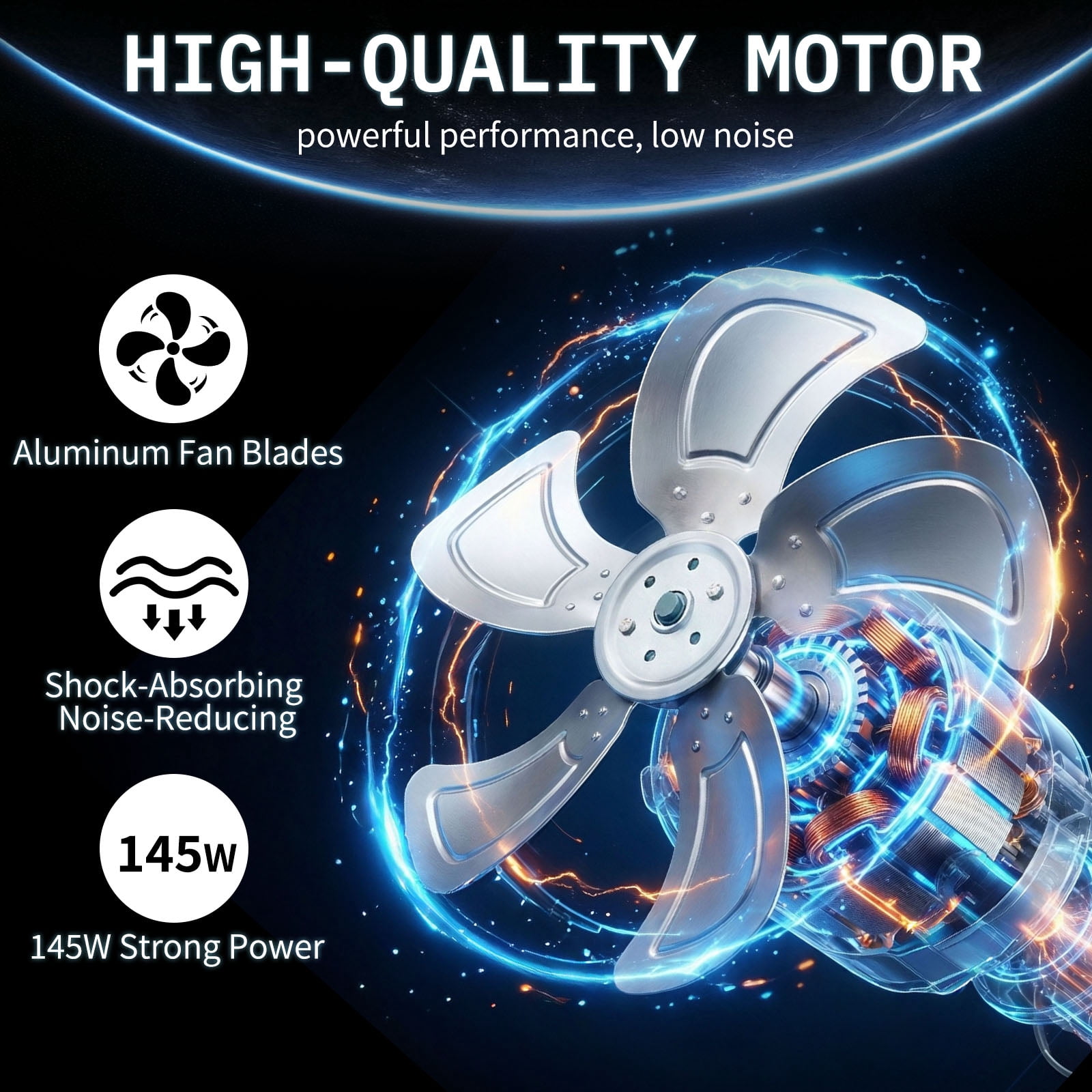 Barrel Fan 110V 218W 18in Floor Barrel Fan Mobile Fan with Handle Copper Motor Orange-Yellow Air Circulation Industrial Fan