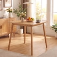 thumbnail image 2 of Gymax 27.5'' Square Bamboo Dining Table for 2-4 People Dinner Table for Dining Room, 2 of 10