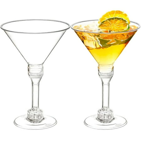 

HOMEMAXS 10pcs Transparent Wine Cup Martini Cup Plastic Clear Martini Cup Martini Containers