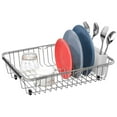 SANNO Adjustable Dish Rack, Expandable Drainer Over Sink with Utensil ...