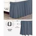 thumbnail image 3 of Navy Blue Striped Wrap Around Bed Skirts for Queen Bed 16" Drop, Bed Skirt with Adjustable Elastic Belt Dust Ruffle Bed Valance for Bedroom Hotel Luxury Modern Abstract Art Aesthetics Bed Frame Cover, 3 of 7