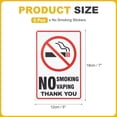 thumbnail image 2 of Uxcell 5 PCS No Smoking  Sign, 7 x 5 Inch Vaping Warning Label Paper Warning Sticker for Protection Scratch Resistance Indoor Outdoor, White, 2 of 6