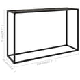 thumbnail image 4 of vidaXL Table Console Noire 120x35x75 cm Verre Trempé, 4 of 4