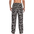 thumbnail image 2 of Bixox Men's Hand Drawn Snake Patterned Pajama Pants with Pockets Lounge Clothes for Home, 2 of 5