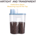 XUBIYM 2Pcs 2Lb/2.5L Pet Food Storage Container with Measuring Cup,Can ...