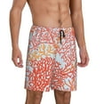thumbnail image 2 of Wukai Corals Men’s Short Pajama Pants With Pockets Soft Sleep Pj Shorts for Men-4X-Large, 2 of 6