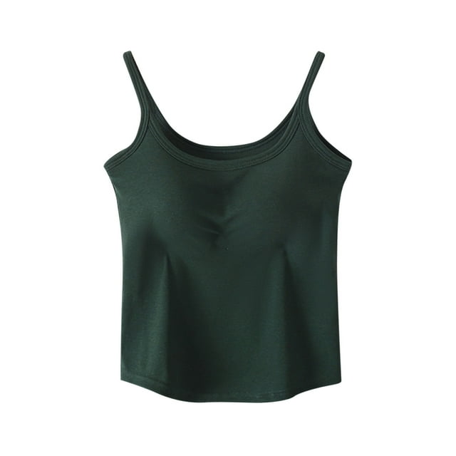 Tops de Manga Corta Sexy para Mujeres de Color Sólido con Almohadilla de Pecho sin Anillos de Acero, Top de Pijama Y Ropa Interior
