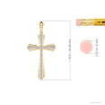 thumbnail image 4 of ANGARA Natural Diamond Tapered Cross Pendant in 14K Yellow Gold for Women (Size-1.3mm| Color-I-J| Clarity-I1-I2) | April Birthstone, Anniversary, Jewelry Gift for Women | Natural Diamond Necklace, 4 of 8