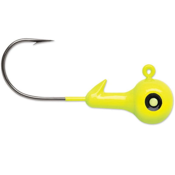 VMC HBJ14-CH Hard Ball Jig, Sinking 1/4 oz, #2/0 Hook, Chartreuse, 4pk