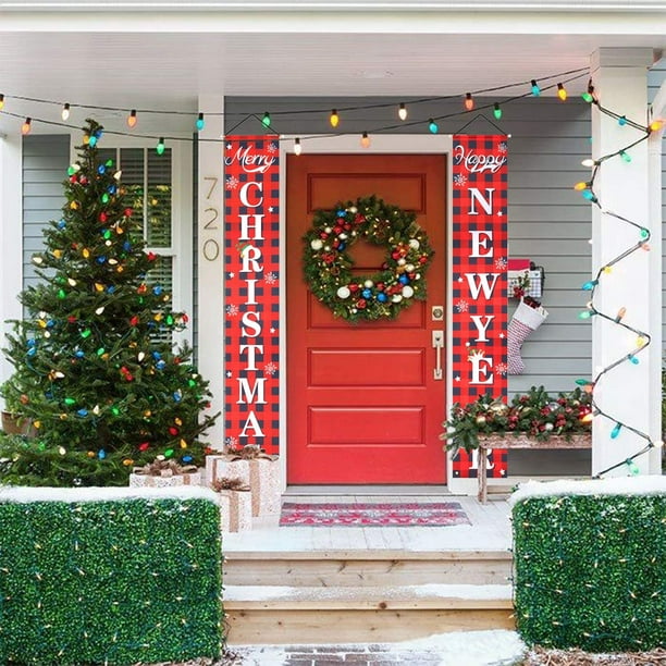 5 x 7 pieds Joyeux Noël Bannière de vacances Couverture de porte