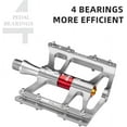 thumbnail image 3 of Rockbros Mountain Bike Pedals, Alloy Platform Bicycle Pedals, Sliver 4 Bearings, 3 of 7