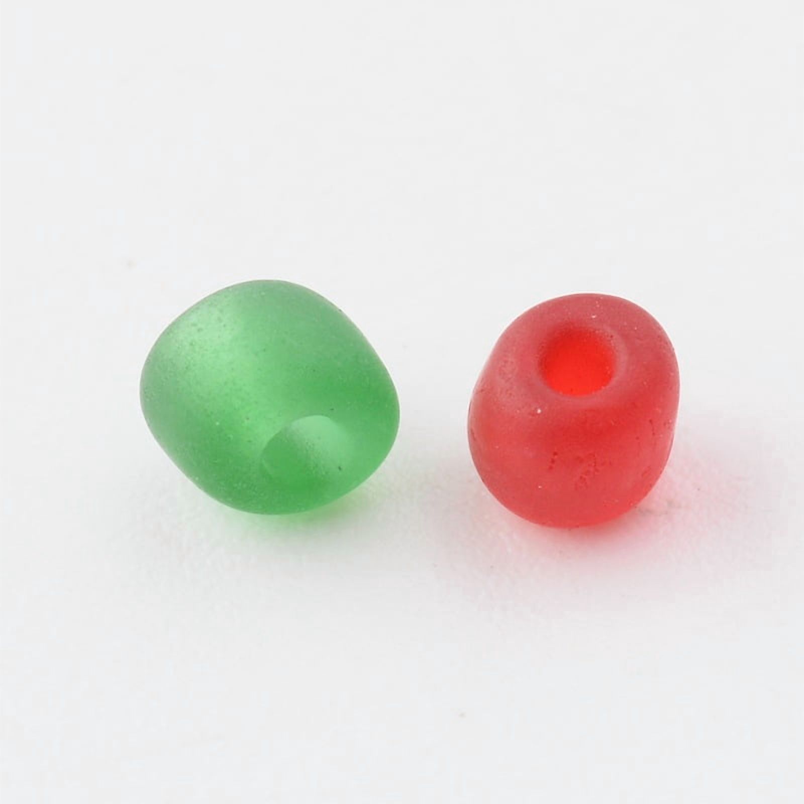 Glass Seed Beads Frosted Colors Round Mixed Color 4mm Hole: 1~1.5mm about 4500pcs/pound