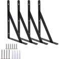 thumbnail image 1 of Heavy Duty Shelf Brackets Triangle Shelving Brackets Right Angle Wall Mounted Shelf Supporters Set of, 1 of 6