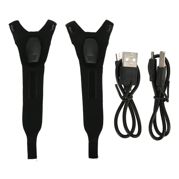 Guantes con linterna, recargables, transpirables, sin dedos, manos libres, con luz LED, para pesca y ciclismo, 1 par, tipo caja