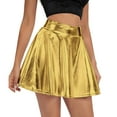 thumbnail image 6 of Clearance under 10$ Sevevn Fashion Women's Summer Solid High Elastic Waist Mini Casual Skirts Holiday Gift Finder Gold XL, 6 of 7