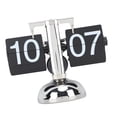 thumbnail image 2 of Flip Clock Large Number Battery Powered 304 Stainless Steel Tabletop Retro Flip Clock for Home Office 24 Hours Black Page, 2 of 5