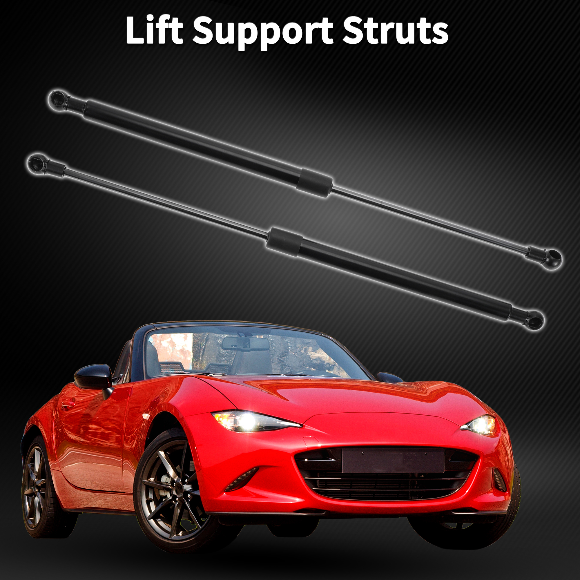 Unique Bargains 2Pcs Front Hood Lift Supports for Mazda MX-5 Miata NC 2005-2014