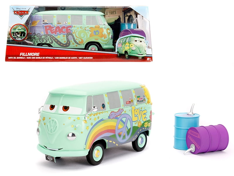 JADA TOYS 1/24 カーズ フィルモア オイル缶セット JADA TOYS Fillmore 1:24 Die Cast Vehicle - Pixar Cars