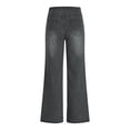 thumbnail image 5 of ClodeEU Women's High Rise Wide Leg Jeggings Stretch Pull On Jeans Pants, Soft Baggy Denim with Pockets Black,Womens Plus M, 5 of 8