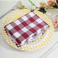thumbnail image 4 of BalsaCircle 20 Pieces 15" x 15" Burgundy White Gingham Checkered Polyester Napkins, 4 of 5
