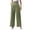 #01Army Green, variant on Fitness Clothing Women's Linen Blend Wide Leg Pants Elastic Drawstring Waist Casual Summer Beach Pants with Pocket Green XL