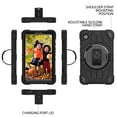 thumbnail image 6 of For Samsung Galaxy Tab A9 8.7"(2023) Case,Kids Friendly,With Rotatable Adjustable Hand Strap,Retractable Kickstand,Shoulder Strap,Shockproof Anti-fall Rugged Heavy Duty Tablet Case Cover,Black, 6 of 10