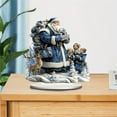 thumbnail image 4 of 1 Pack Blue Santa Claus Standee, Father Christmas with Kids Statue, 7.9 inch, 2D Acrylic Flat Tabletop Decor, Winter Holiday Desk Ornament, Creative Gift Figure, Blue, Acrylic, 4 of 6