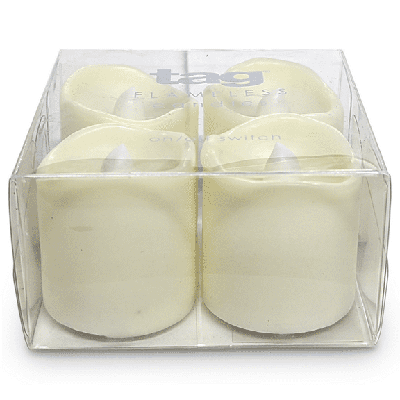 TAG LED Votives, Ivory - Pack of 4
