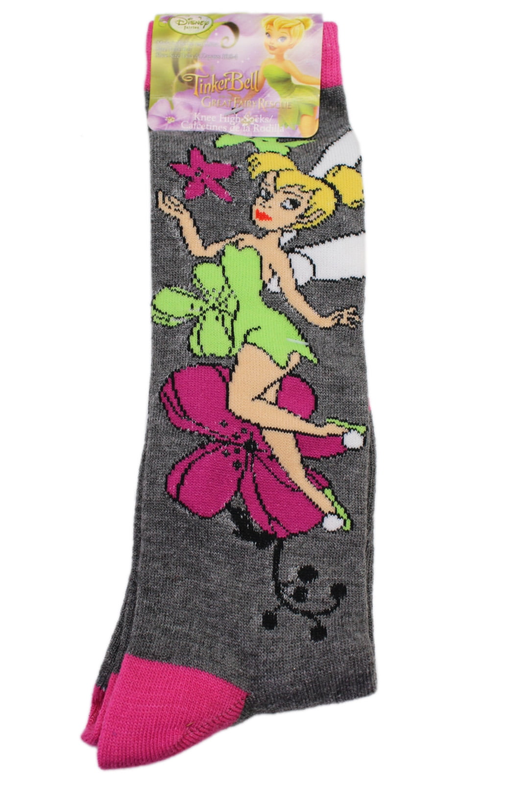 Tinker Bell Disney's Tinker Bell Dark Gray/Magenta Floral High Top