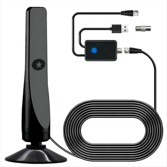 Antena de TV Digital HD 4K/1080P con Amplificador de Señal, Antena DVB-T2 de Amplio Alcance para Recepción de HDTV, Antena de TV Doméstica.