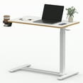 thumbnail image 2 of ACTIVESIT White 32"x18" Adjustable Overbed Bedside Table with Wheels Laptop Table Standing Computer Desk Portable Stand-up Work Station Cart Tray Side Table for Sofa and Bed, 2 of 8