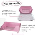 thumbnail image 4 of Large Rabbit Litter Box with Drawer for Bunny Guinea  Chinchilla Ferret Small Animals Pink, 4 of 5