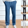 thumbnail image 3 of XINPING Mens Casual Pants Stretch Fit Dress Pants Tapered Cropped Elastic Waist Trousers for Gym Running with Pockets, 3 of 9