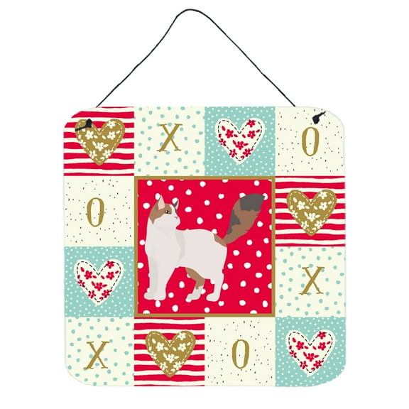 Turkish Van Cat Love Wall or Door Hanging Prints Red