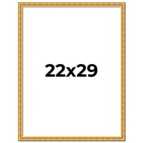 22x29 Frame Gold Real Wood Picture Frame Width 1 inches | Interior Frame Depth 0.5 inches | Edwina
