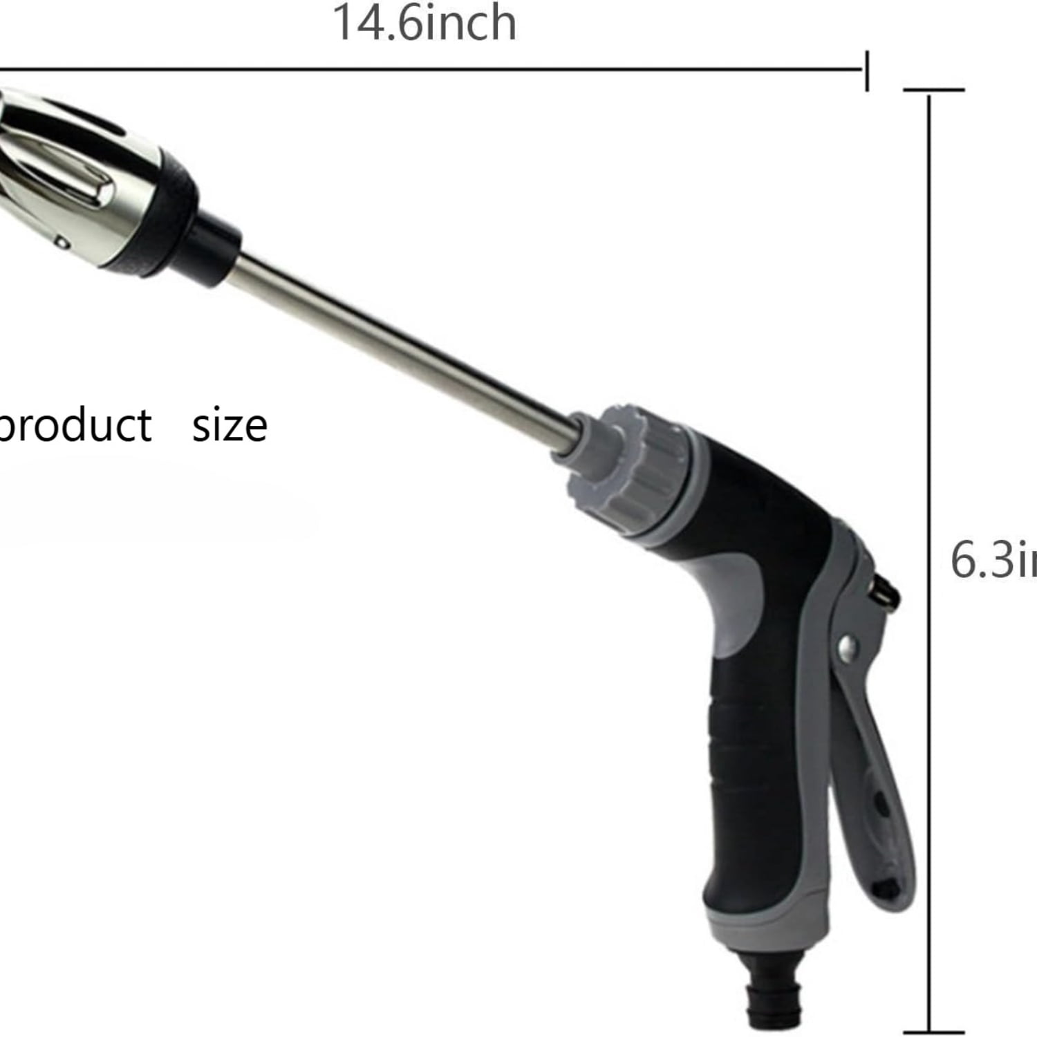 High Pressure Washer Wand, 3000PSI Heavy Duty Water Hose Nozzle with 3 Connectors & Foam Cannon, Multi-Spray Garden Hose Sprayer for Car Washing, Patio, Gutter, Window, Pet Bathing, Outdoor Cleaning