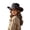 Coffee, variant on Breathable Mesh Western Cowboy Hat, Wide Curved Brim Outdoor Sun Hat for Women Men Grey One Size