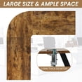 thumbnail image 3 of L-Shaped Computer Desk with Monitor Stand, Wood Corner Desk for Small Spaces, Home Office, Study, PC, Writing Table Workstation Executive Desk, Vintage, 3 of 5