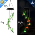 thumbnail image 2 of Colibrí Carillón de viento solar Cambio de color Luz solar móvil Impermeable Carillón de viento LED Alimentado por energía solar Luz colorida móvil para el hogar Fiesta Patio Jardín Decoración Xemadio WMZY-64, 2 of 6
