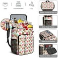 thumbnail image 5 of Cartoon Donut Print Cooler Backpack, Waterproof Insulated Bag for Sweet Foodies and Travelers, 5 of 6