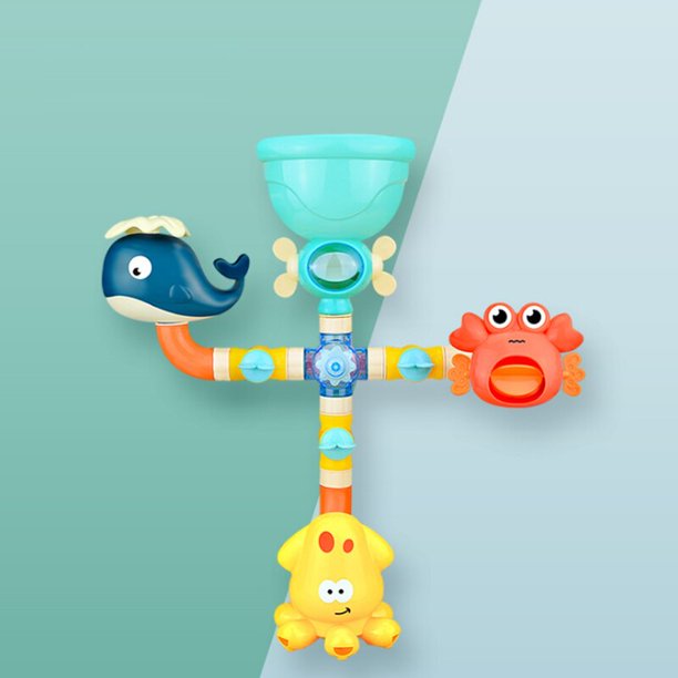 Baño juguetes de baño pato de pista bañera niños agua herramienta para juegos de baño pared de la Ducha conjunto de succión de juguete de baño para los niños Gong Bohan LED