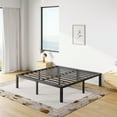 thumbnail image 1 of COMASACH 18 inch King Bed Frame, Easy Assembly, Heavy Duty Metal Platform, Noise Free, Black, 1 of 6