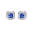 thumbnail image 1 of Aretes Broquel Para Dama Con Zafiro Swarovski Oro 14k Lam blanco Unitalla, 1 of 2